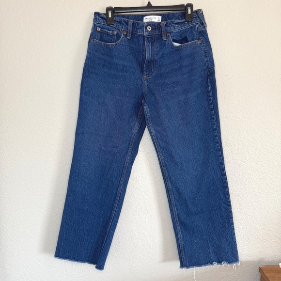Abercrombie & Fitch Womens Size 27 Baggy Low Rise Jeans Dark Wash Y2K Capsule - Picture 1 of 9